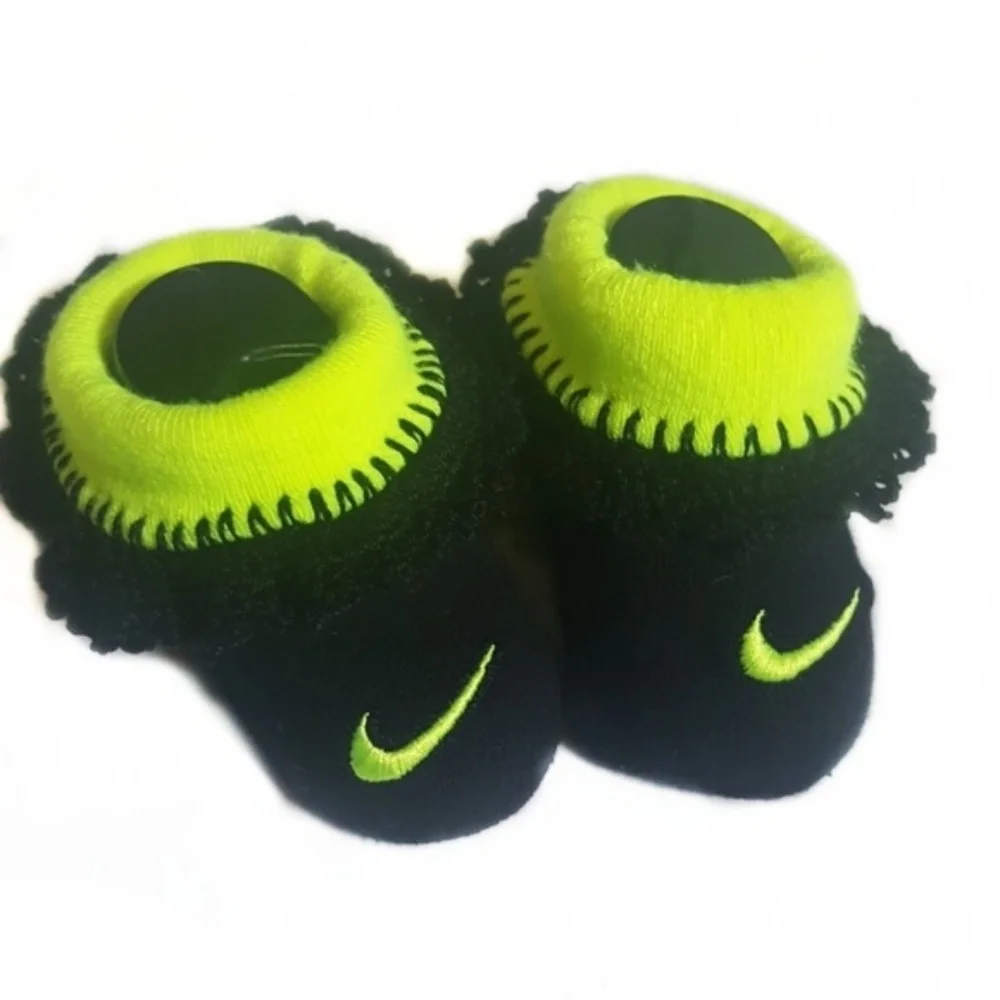 Custom Hand Crocheted Nike Baby Girl Booties 0-6M